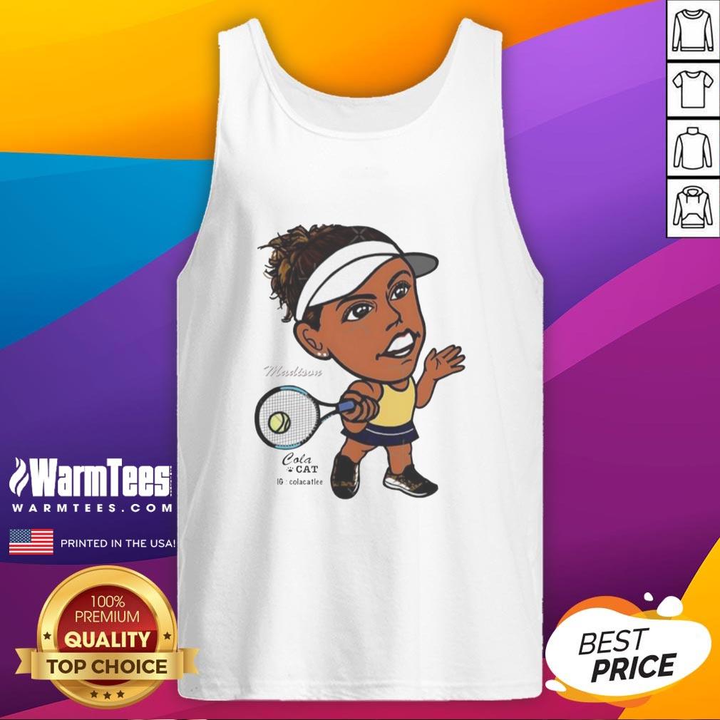 Awesome Madison Keys Tennis Player Big Head T-Shirt - Image 4