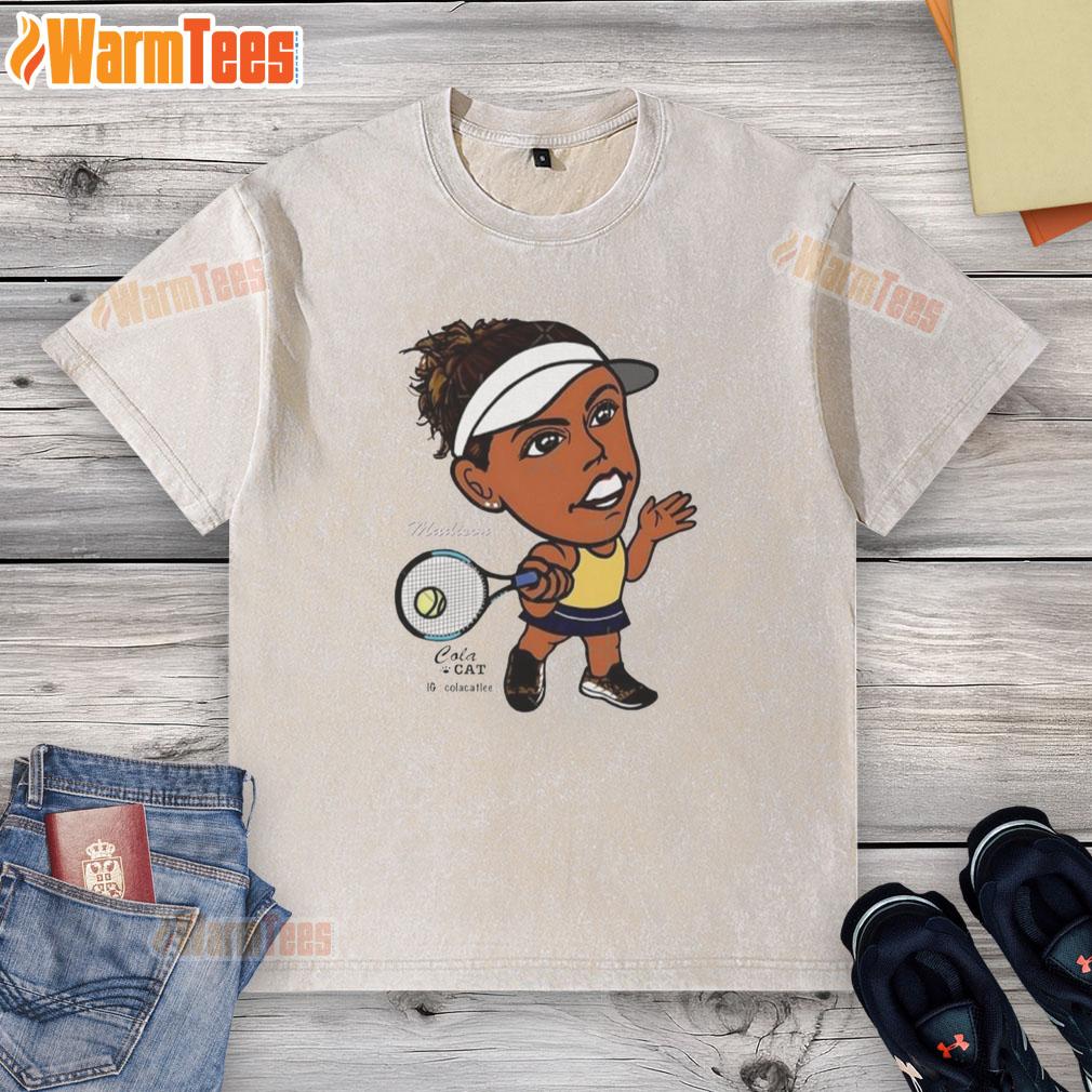 Awesome Madison Keys Tennis Player Big Head T-Shirt - Image 6