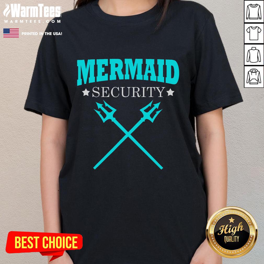 Awesome Merman Mermaid Security T-Shirt - Image 3