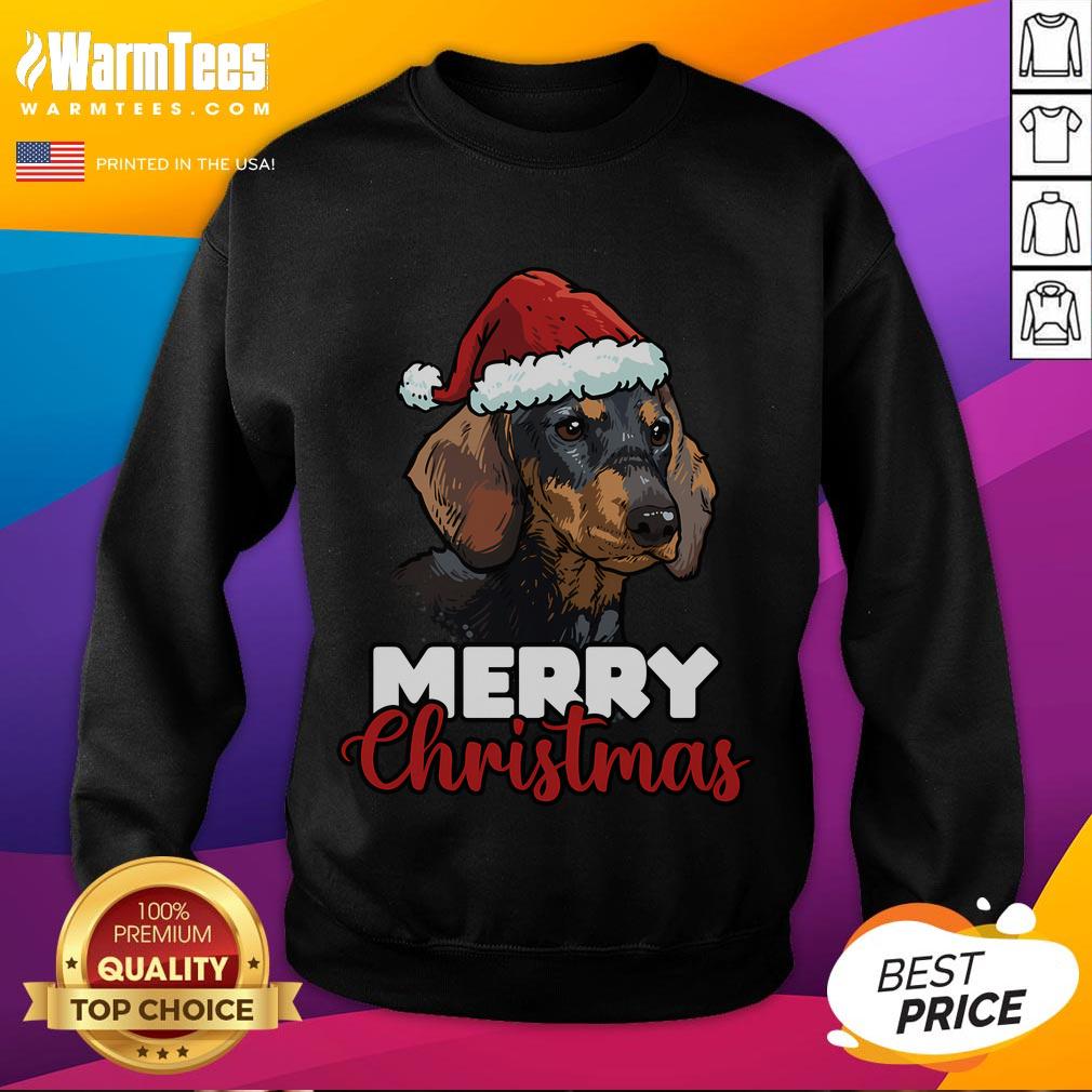 Awesome Merry Christmas Dachshund Dog Lover T-Shirt - Image 5