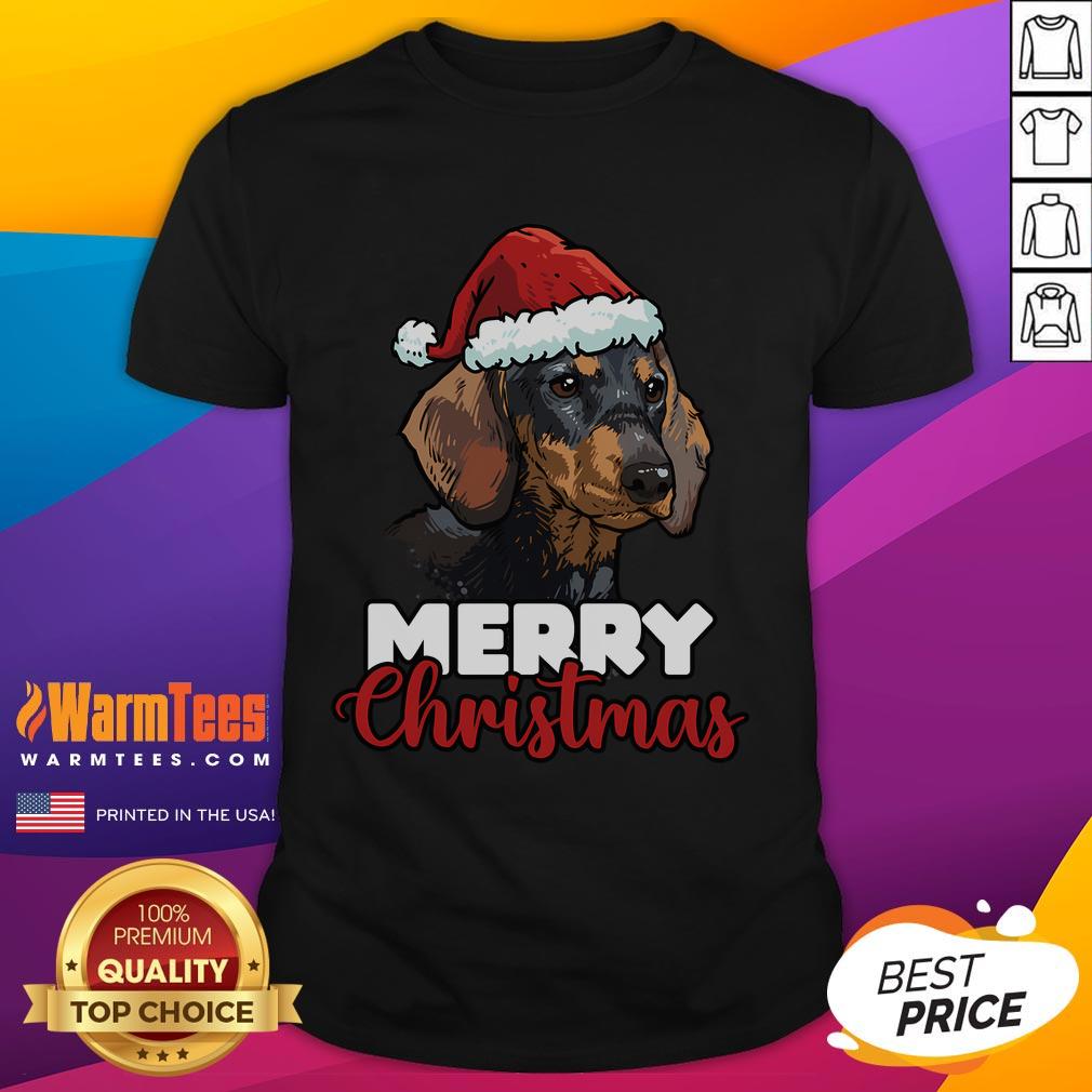 Awesome Merry Christmas Dachshund Dog Lover T-Shirt