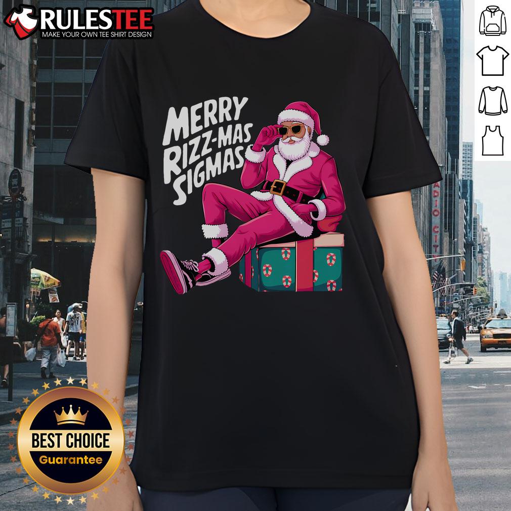 Awesome Merry Rizzmas Sigmas Santa Rizzler T-Shirt - Image 3
