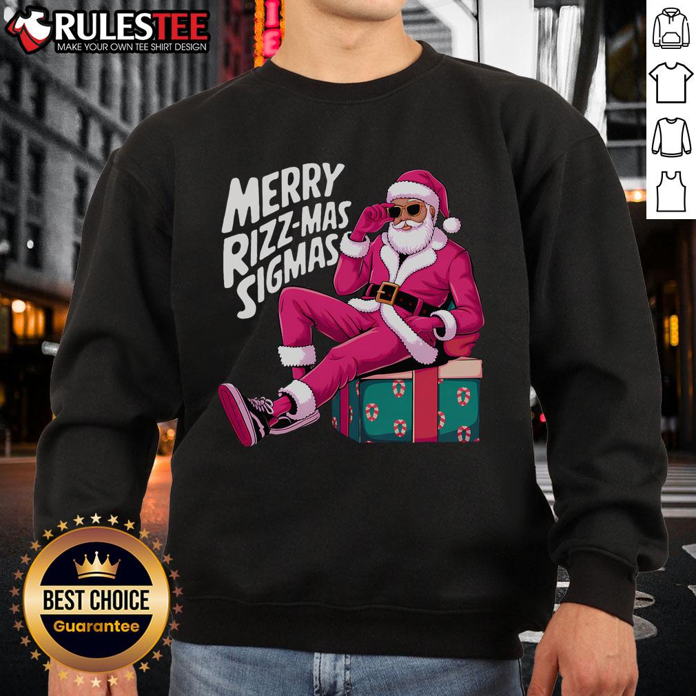 Awesome Merry Rizzmas Sigmas Santa Rizzler T-Shirt - Image 5