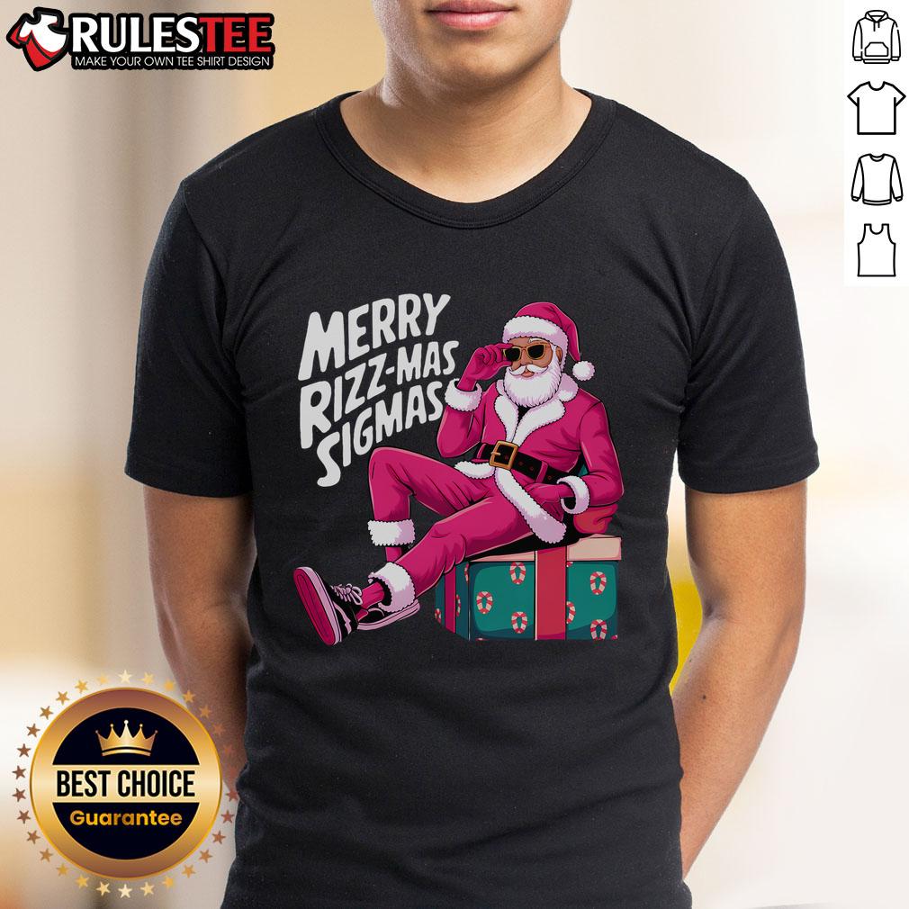 Awesome Merry Rizzmas Sigmas Santa Rizzler T-Shirt