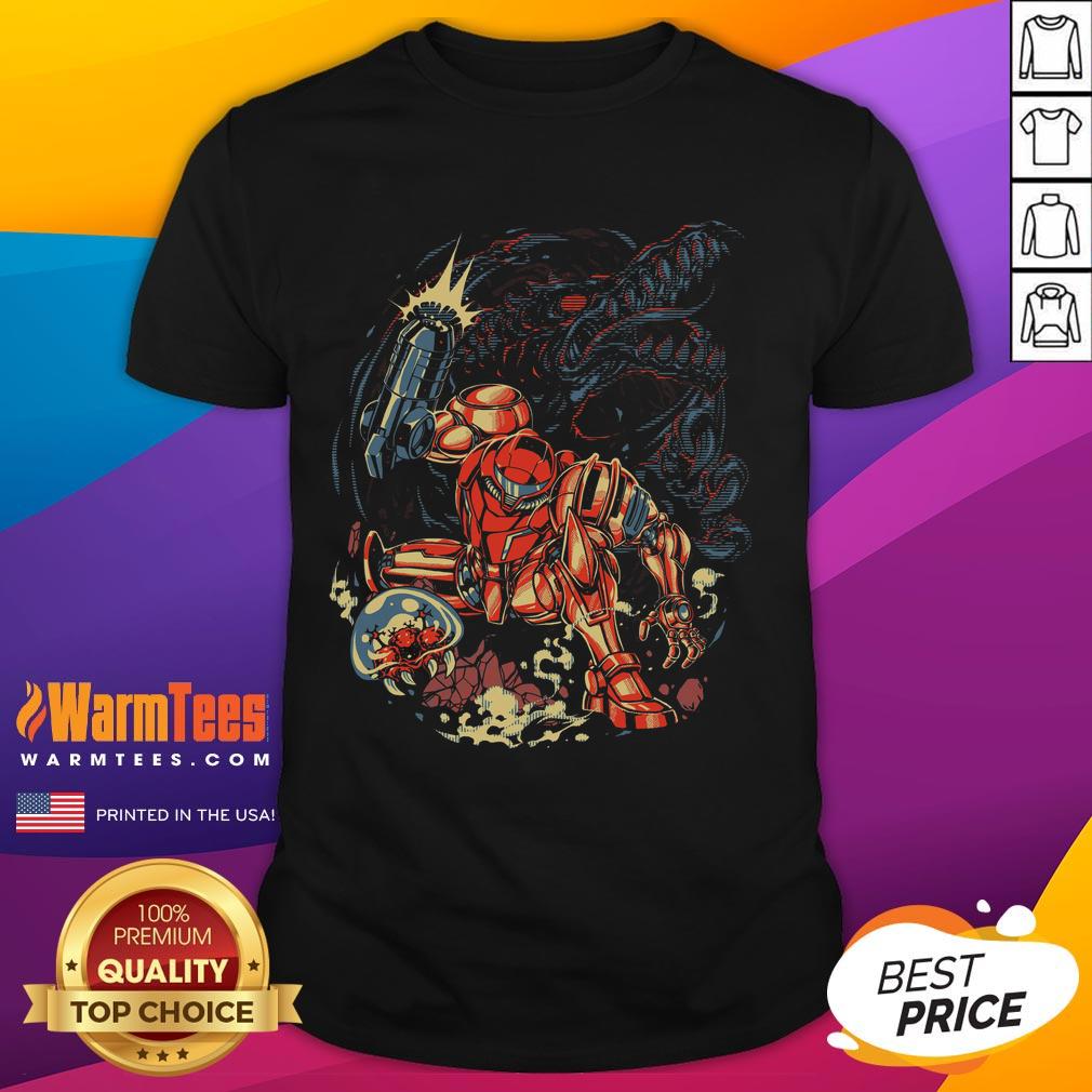 Awesome Metroid Rescue Mission Retro Space Warrior T-Shirt