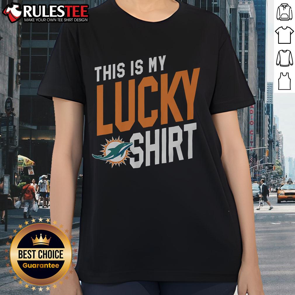 Awesome Miami Dolphins This Is My Lucky T-Shirt - Image 3