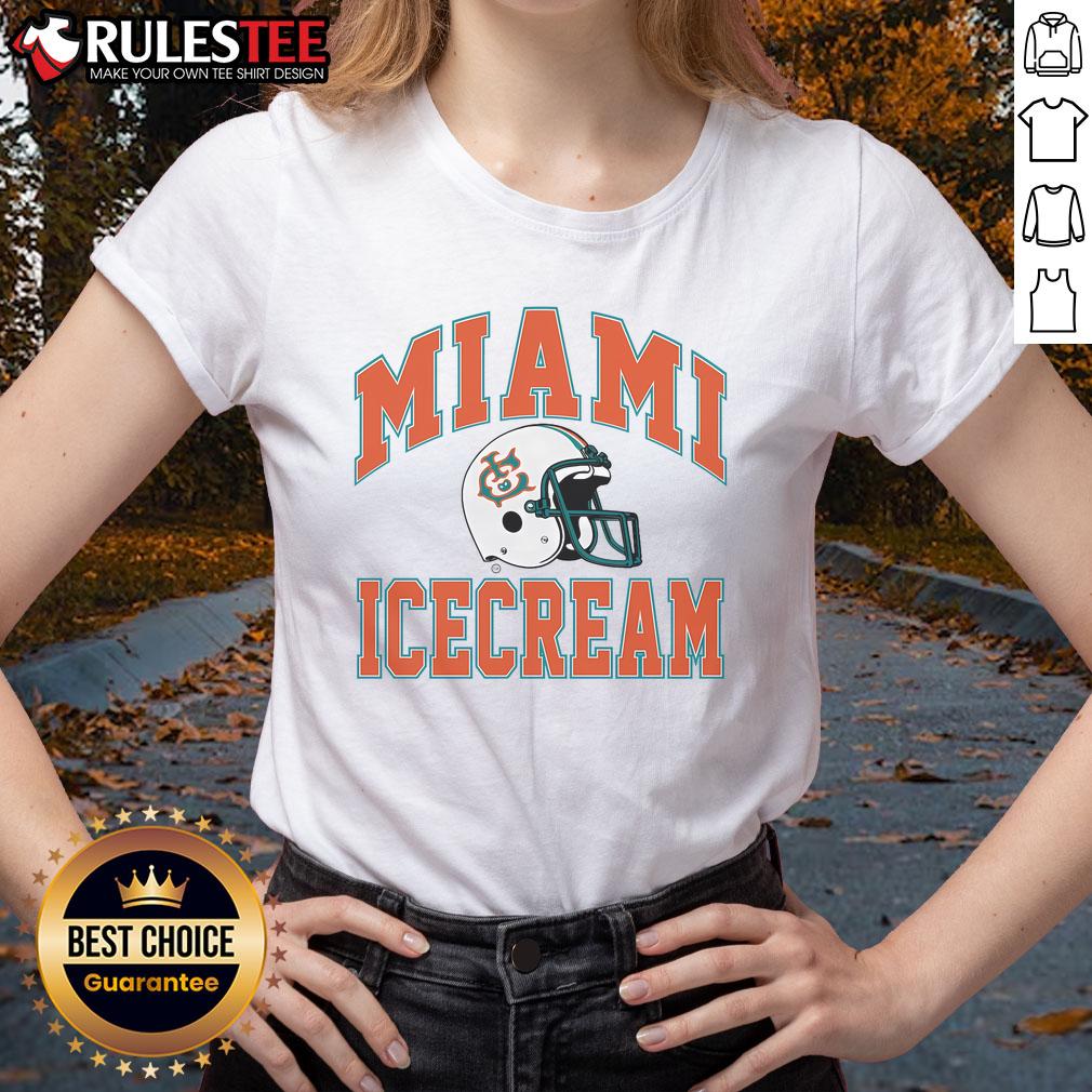Awesome Miami Ice Cream Helmet T-Shirt - Image 3
