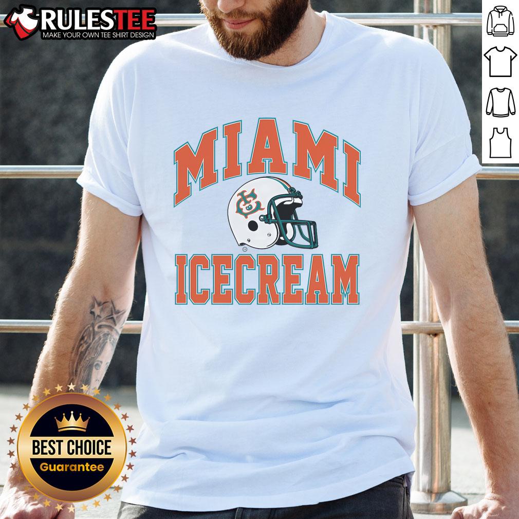 Awesome Miami Ice Cream Helmet T-Shirt