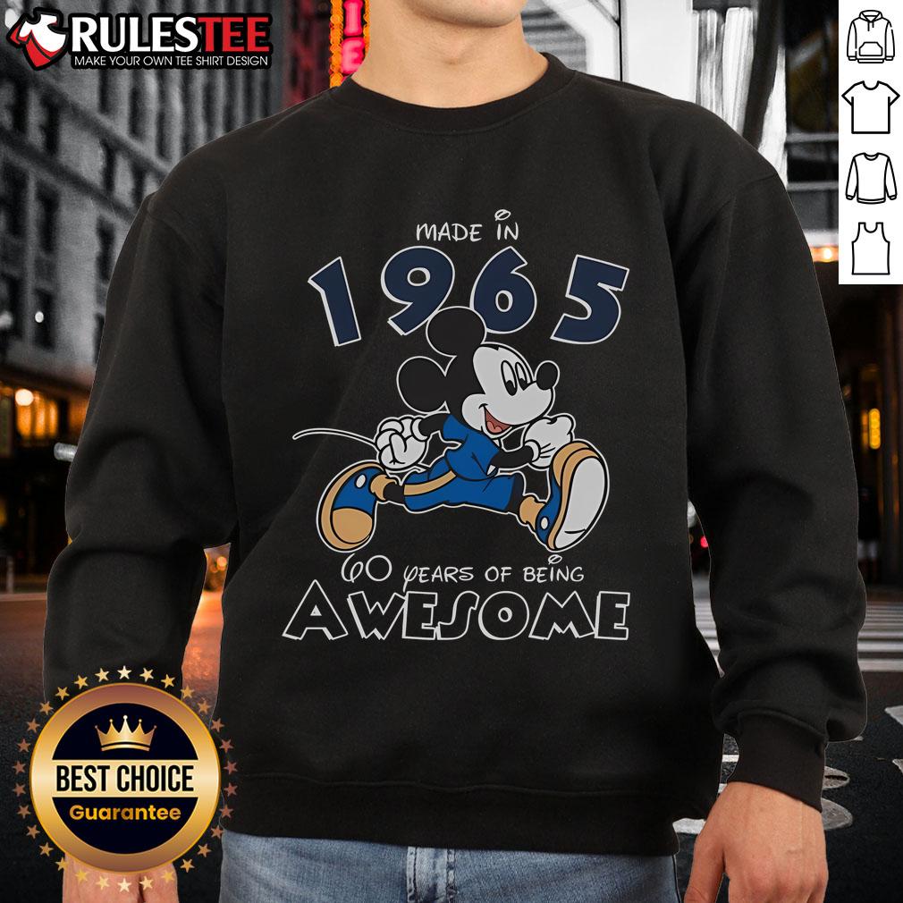 Official Mickey Disney Made In 1965 60 Years Of Being Awesome T-Shirt - Image 5