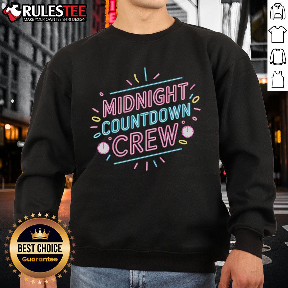 Awesome Midnight Countdown Crew New Year Eve Party Festive Vibes Neon T-Shirt - Image 5