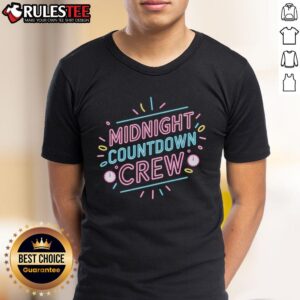Awesome Midnight Countdown Crew New Year Eve Party Festive Vibes Neon T-Shirt