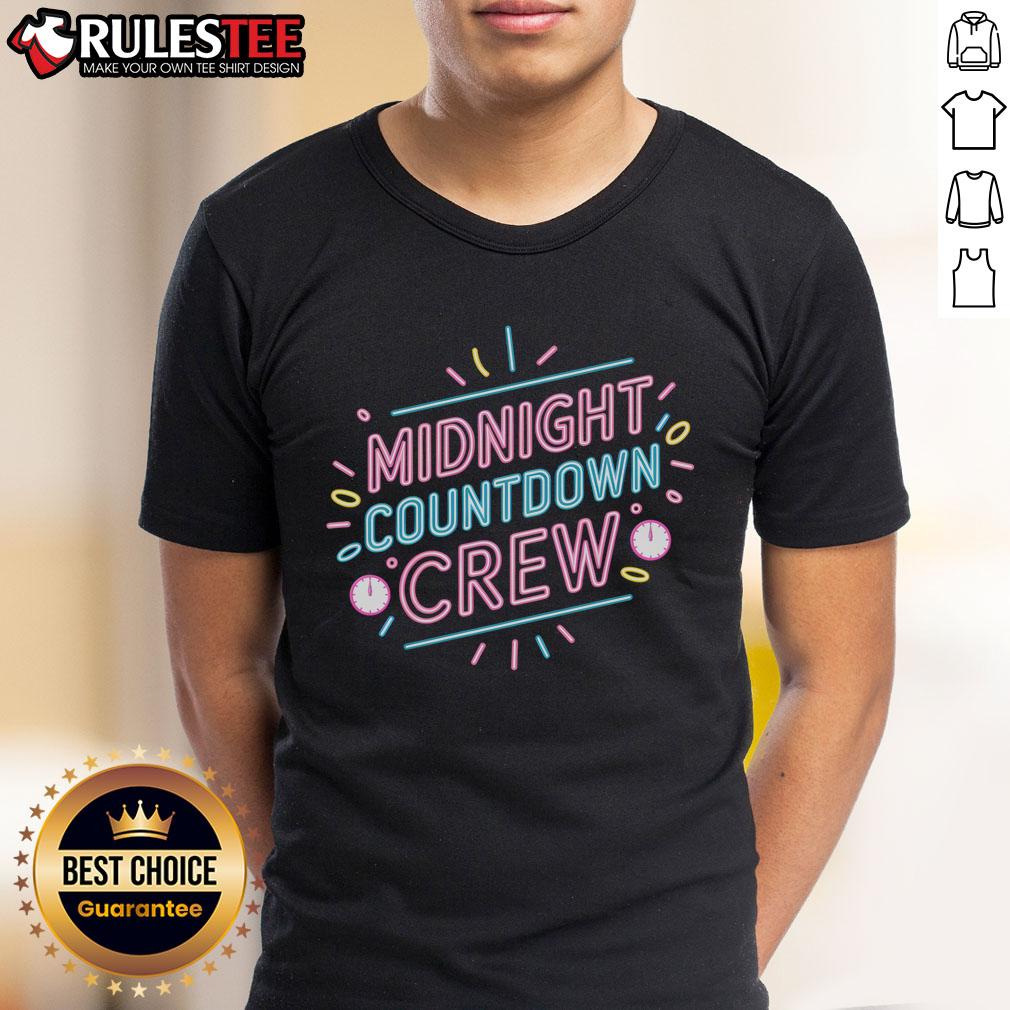 Awesome Midnight Countdown Crew New Year Eve Party Festive Vibes Neon T-Shirt