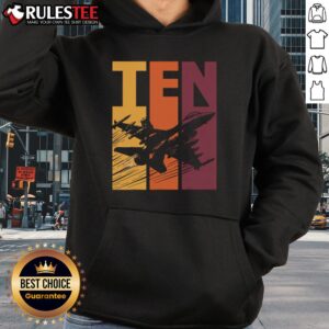 Alternative view of Awesome Military Fighter Jet Retro Ten Year Old Boy 10th Birthday T-Shirt