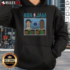 Alternative view of Awesome NBA Jam Hornets Ball And Miller T-Shirt
