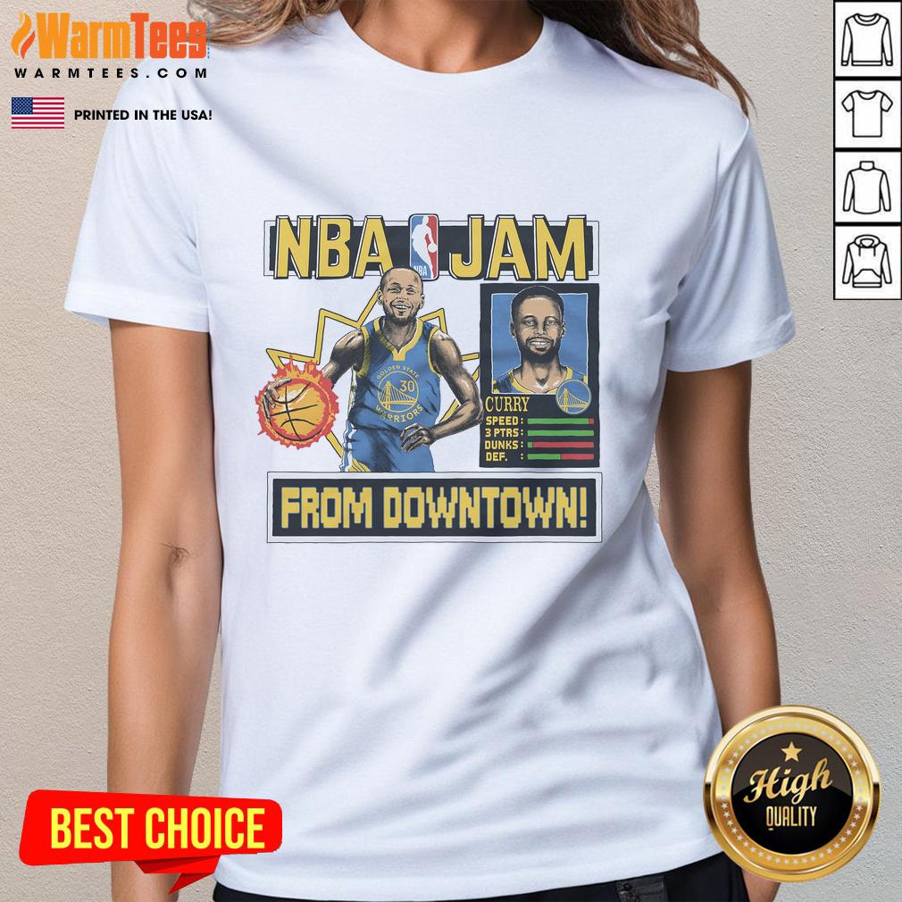 Awesome NBA Jam Warriors Stephen Curry T-Shirt - Image 3