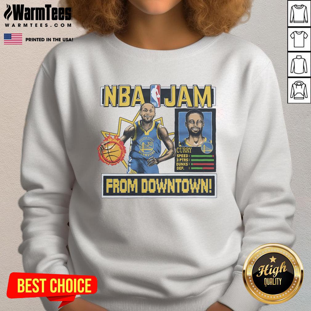 Awesome NBA Jam Warriors Stephen Curry T-Shirt - Image 5