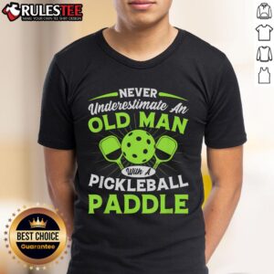Awesome Never Underestimate An Old Man With A Pickleball Paddle T-Shirt