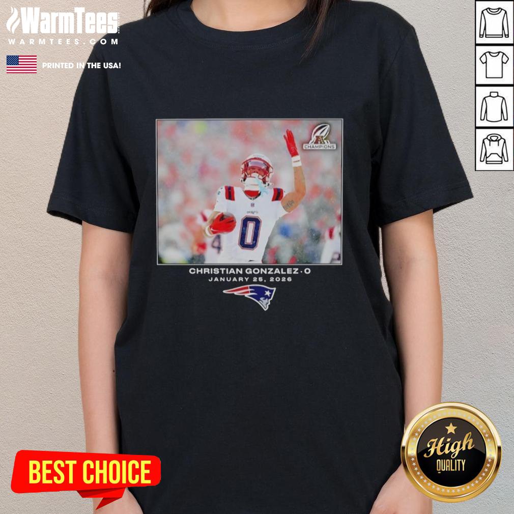 Awesome New England Patriots Christian Gonzalez NFL Flash Features Week 21 T-Shirt - Image 3