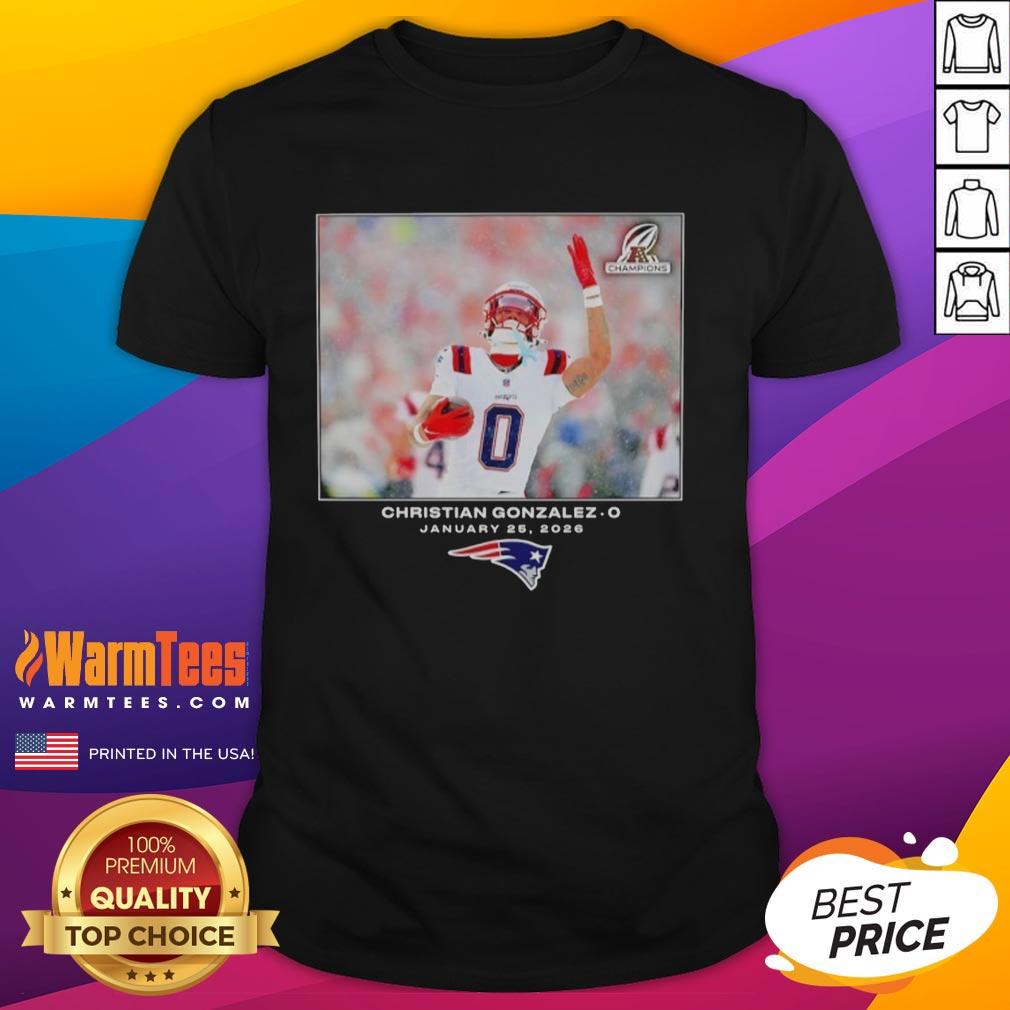 Awesome New England Patriots Christian Gonzalez NFL Flash Features Week 21 T-Shirt