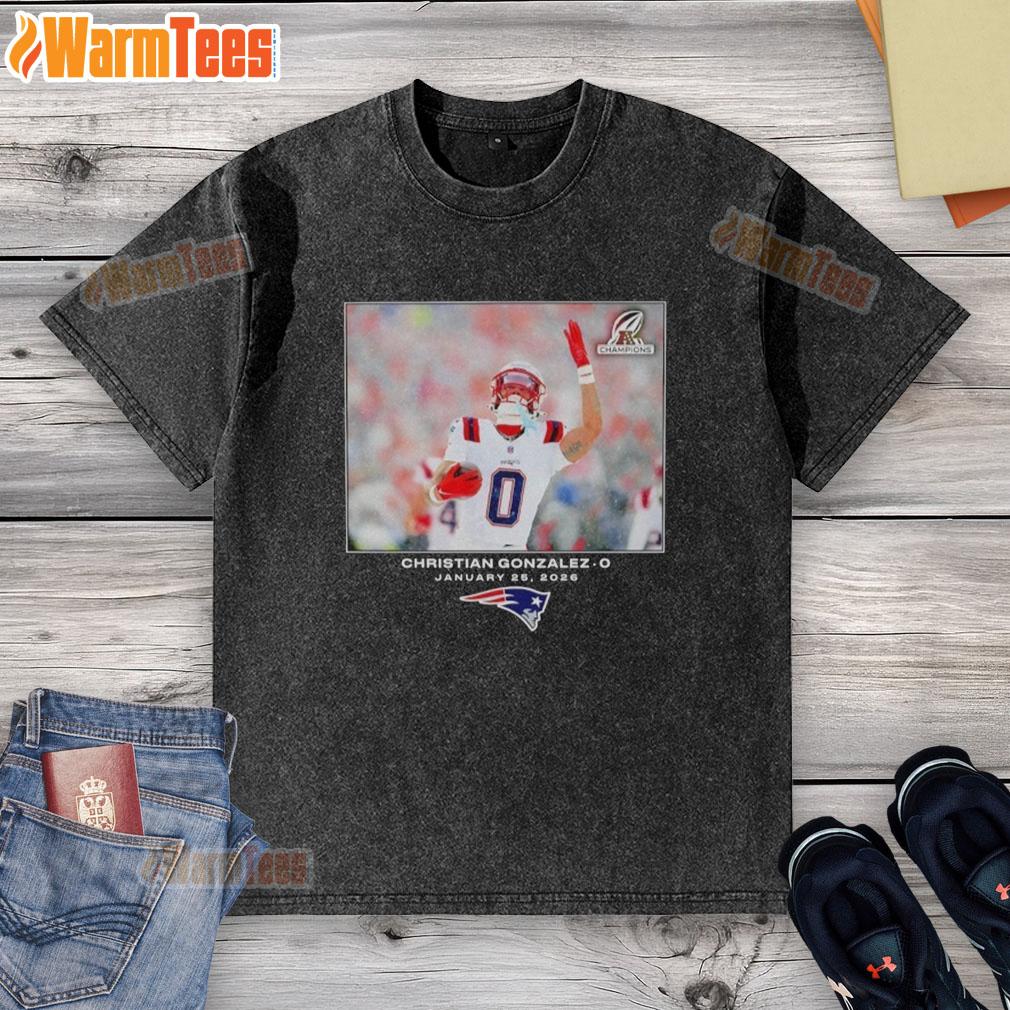 Awesome New England Patriots Christian Gonzalez NFL Flash Features Week 21 T-Shirt - Image 6