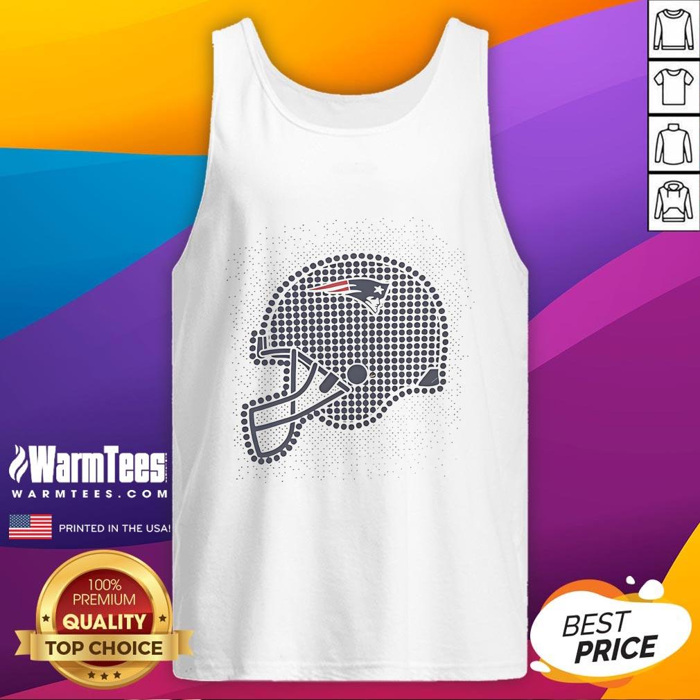 Awesome New England Patriots Polka Dots Helmet T-Shirt - Image 4