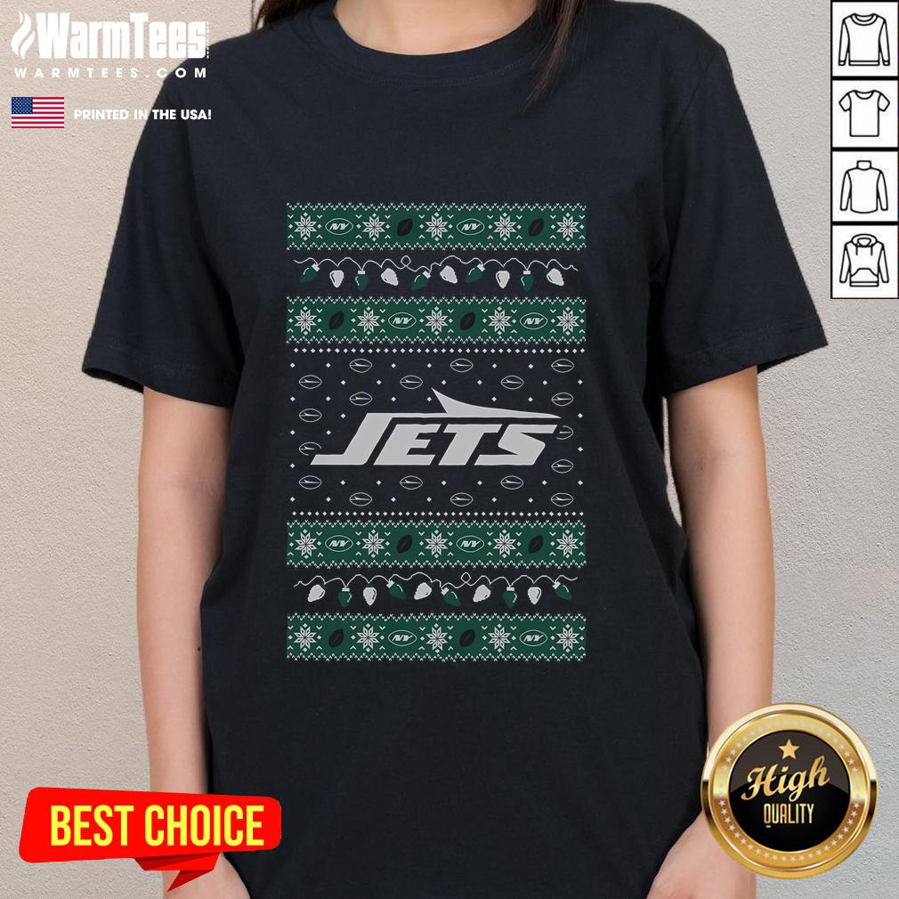 Awesome New York Jets Holiday Christmas T-Shirt - Image 3