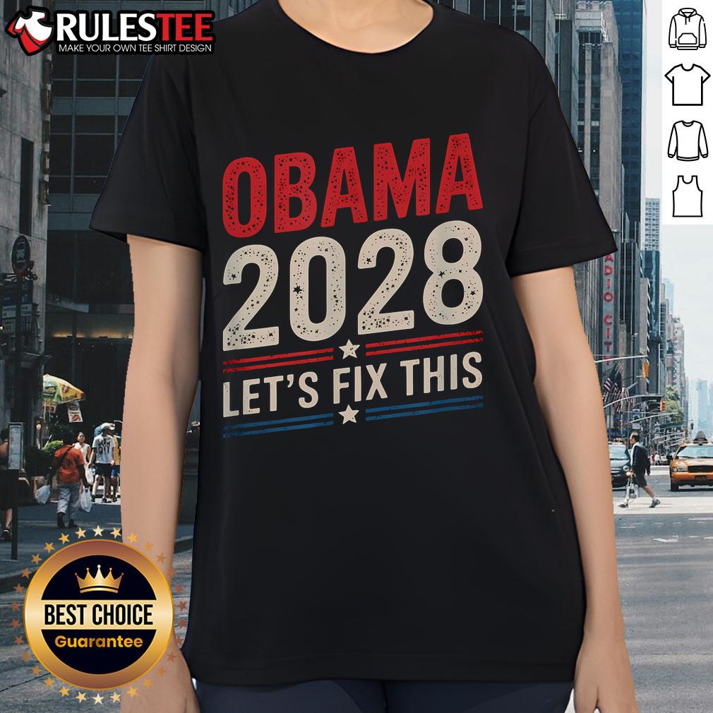 Awesome Obama Vintage Retro Patriotic 2028 Political Protest Rally T-Shirt - Image 3