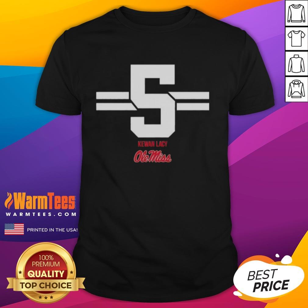 Awesome Ole Miss Rebels Football Kewan Lacy #5 Stripe T-Shirt