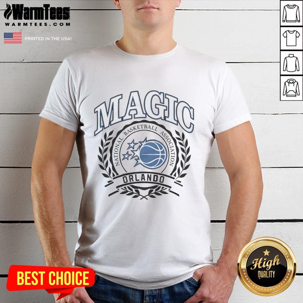 Awesome Orlando Magic National Basketball Association Logo Laurel Wreath Frame Retro T-Shirt