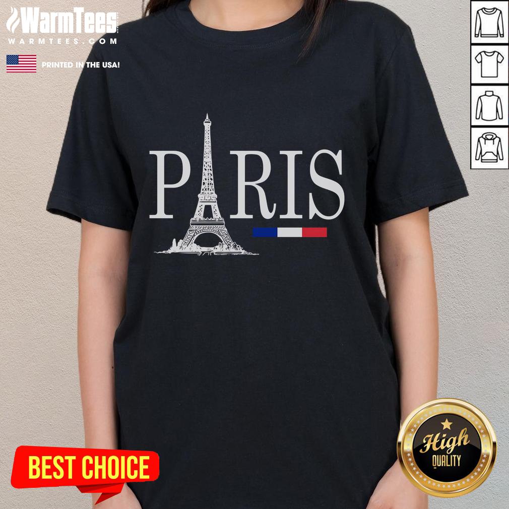 Awesome Paris Eiffel Tower France Flag Logo T-Shirt - Image 3