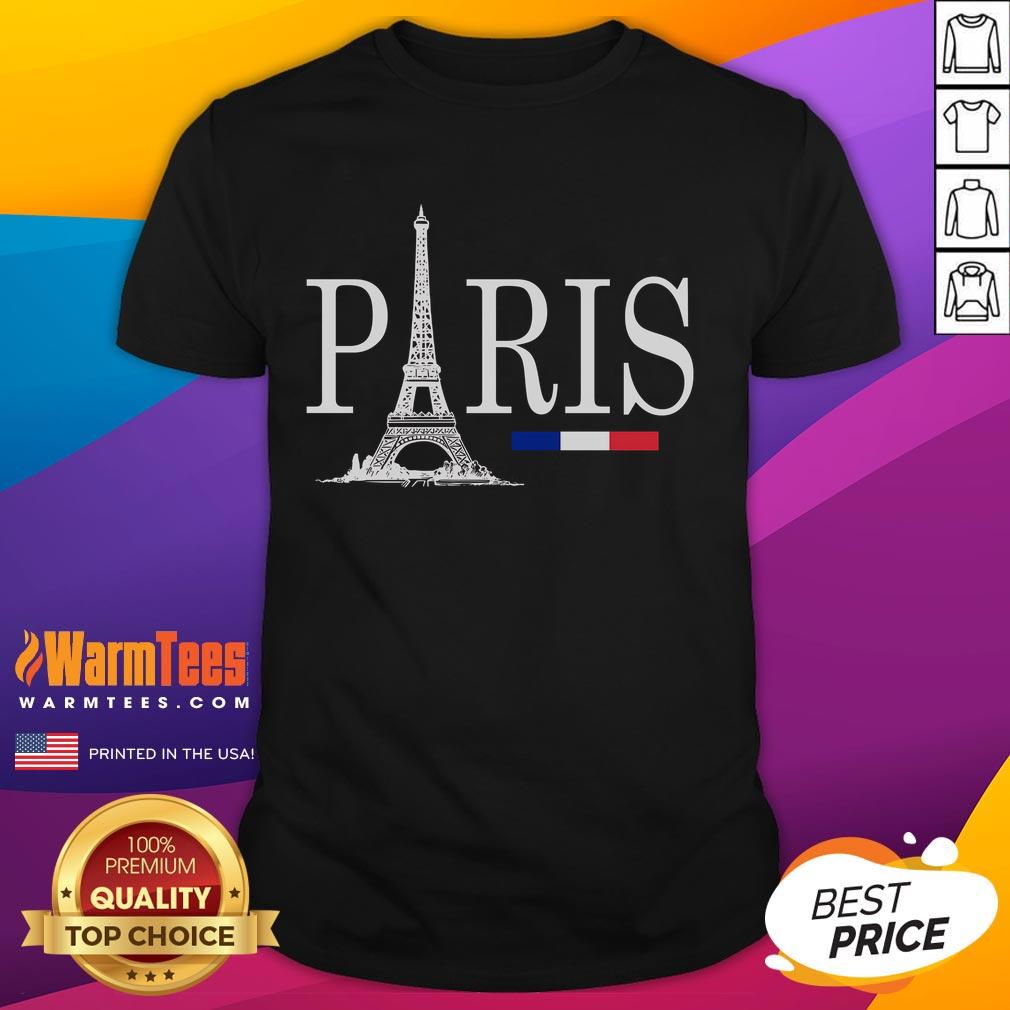 Awesome Paris Eiffel Tower France Flag Logo T-Shirt