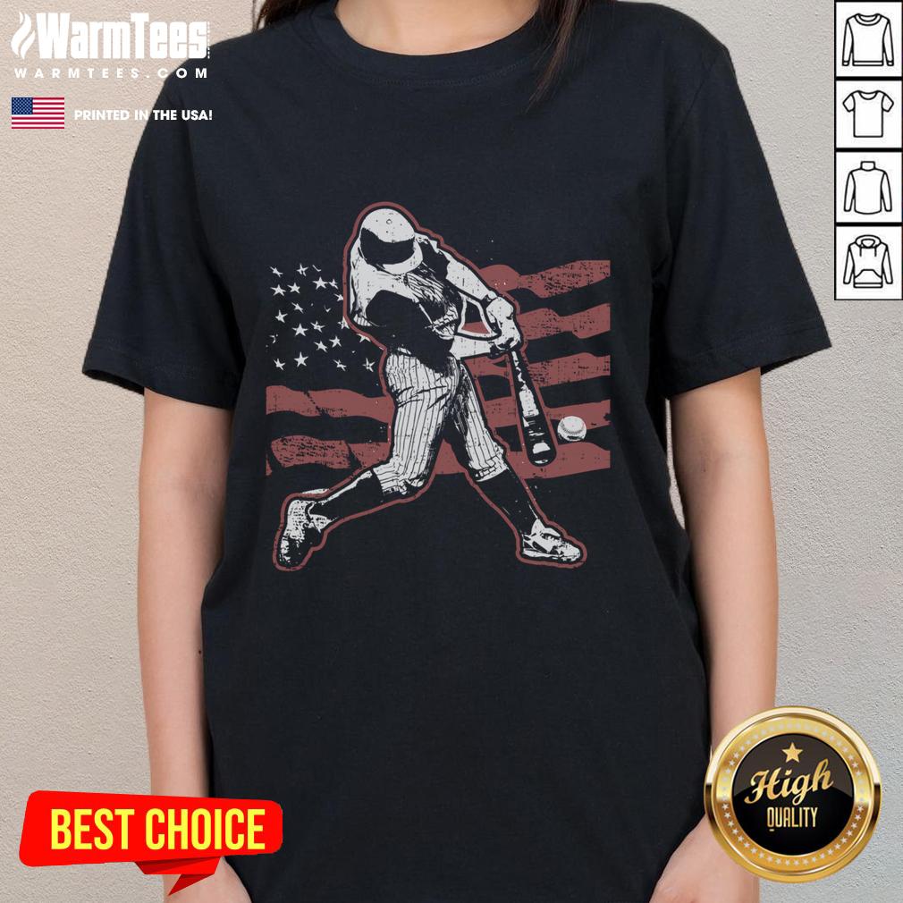 Awesome Patriotic American Flag Baseball T-Shirt - Image 3