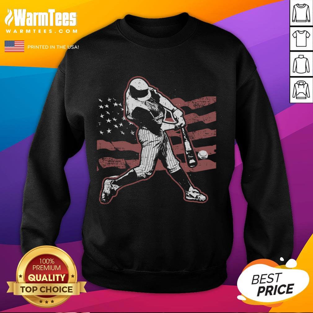 Awesome Patriotic American Flag Baseball T-Shirt - Image 5