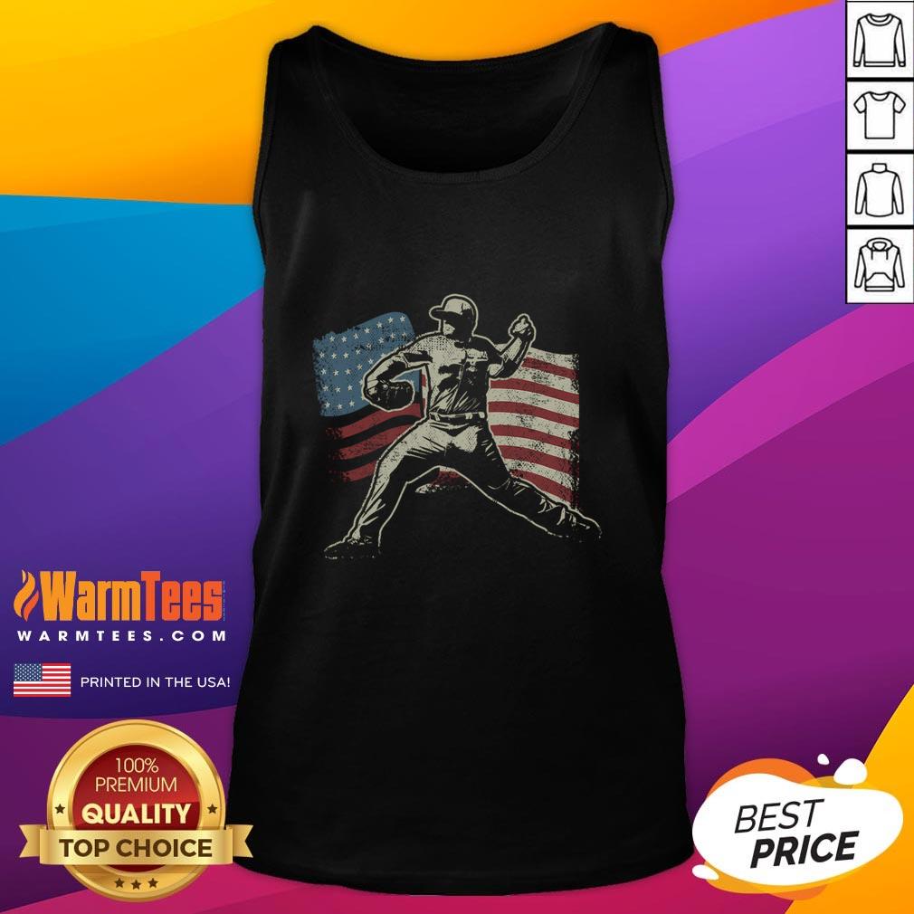 Awesome Patriotic American Flag Baseball Throw T-Shirt - Image 4