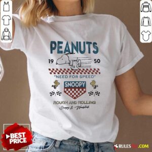 Alternative view of Awesome Peanuts Need For Speed Snoopy Rough And Rolling T-Shirt