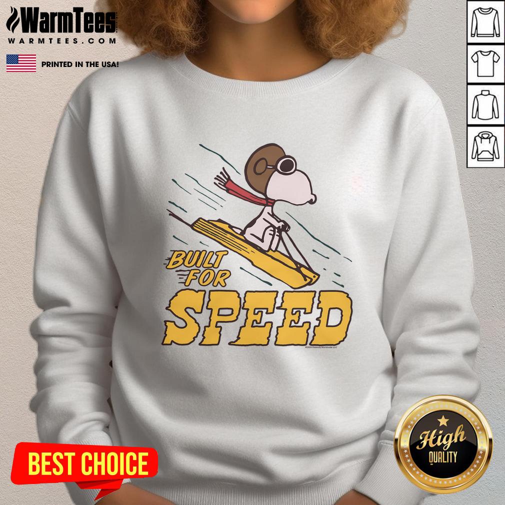 Awesome Peanuts Snoopy Built For Speed T-Shirt - Image 5