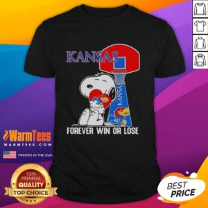 Awesome Peanuts Snoopy Forever Win Or Lose Kansas Jayhawks Basketball T-Shirt