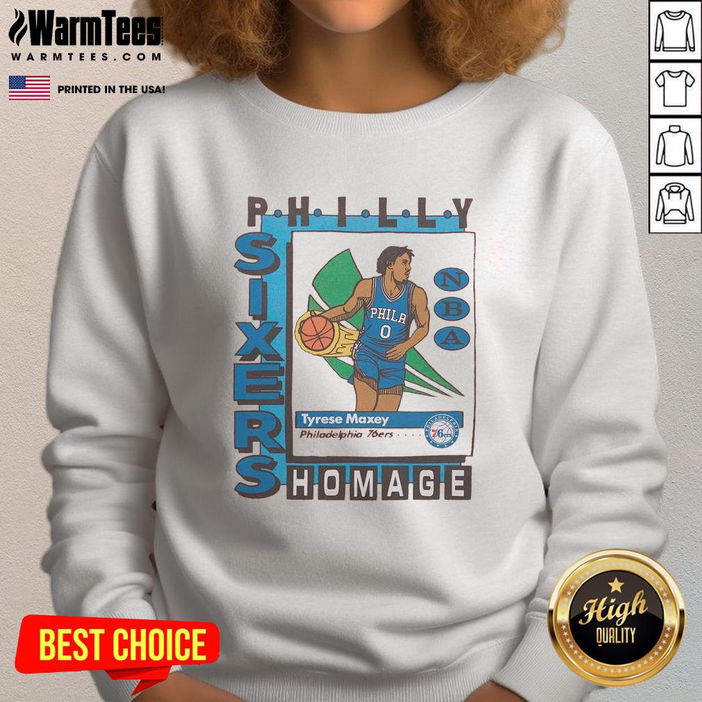 Awesome Philadelphia 76ers Trading Card Tyrese Maxey T-Shirt - Image 5