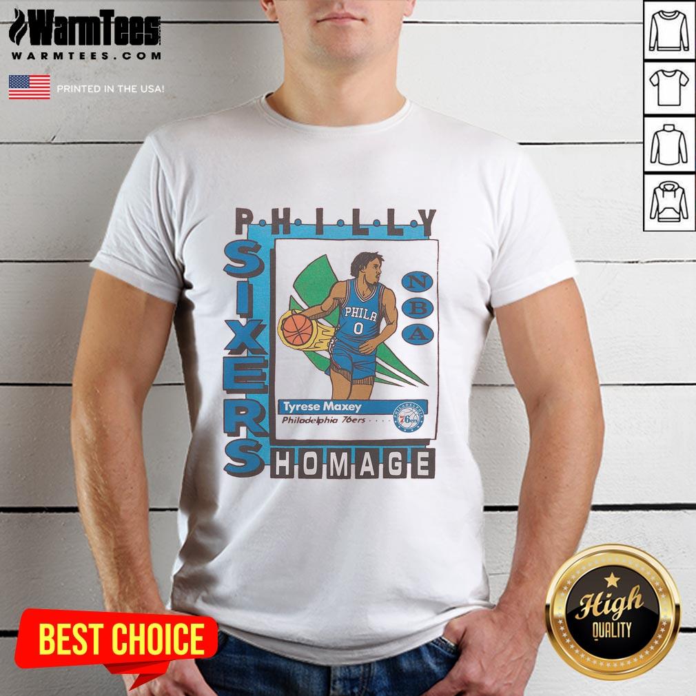 Awesome Philadelphia 76ers Trading Card Tyrese Maxey T-Shirt