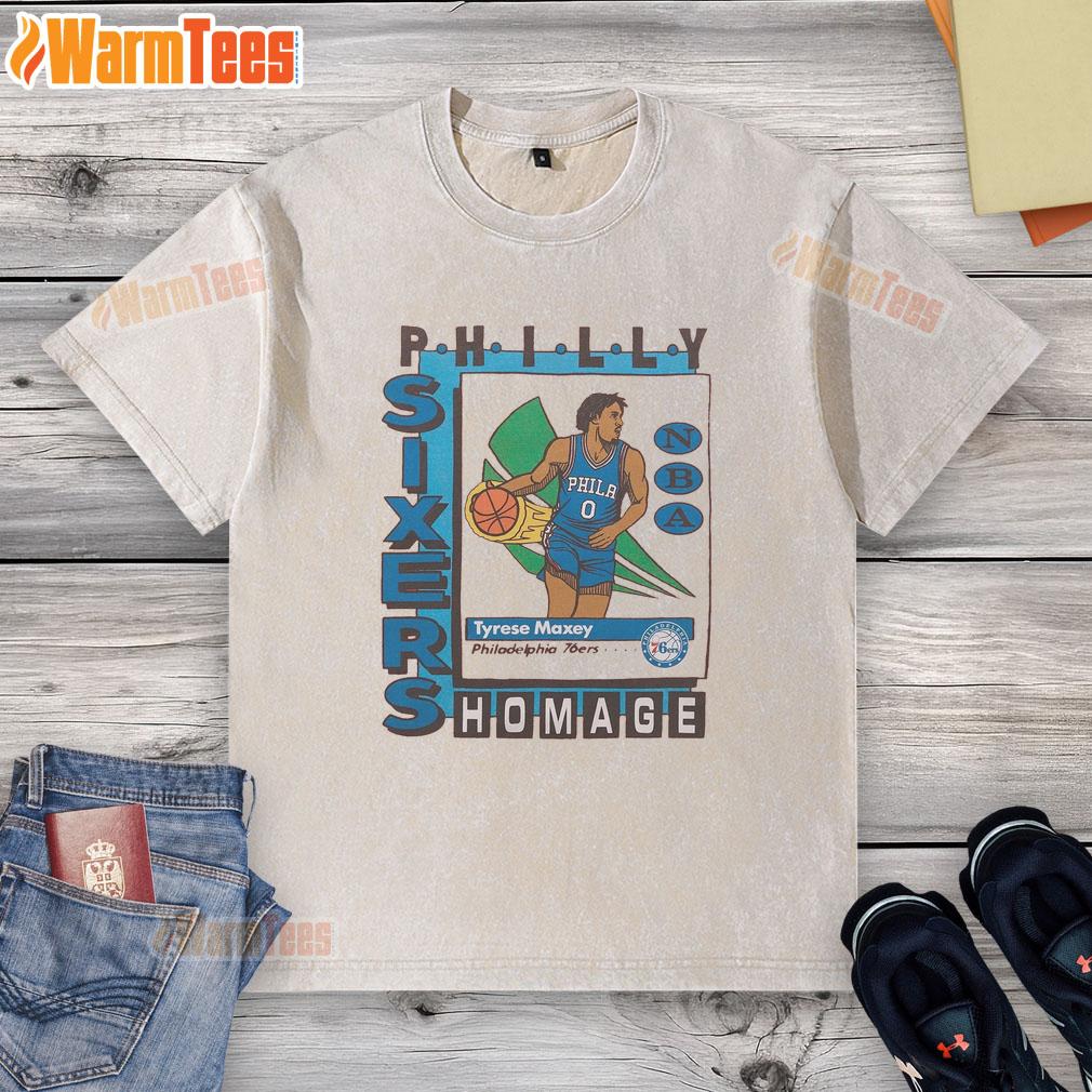 Awesome Philadelphia 76ers Trading Card Tyrese Maxey T-Shirt - Image 6