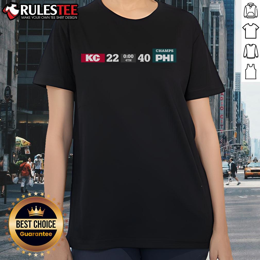 Awesome Philadelphia Eagles Soar Over Kansas City Chiefs 40-22 Super Bowl T-Shirt - Image 3