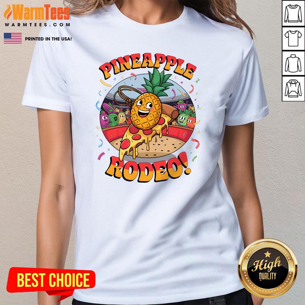 Awesome Pineapple Rodeo Hawaii Pizza T-Shirt - Image 2