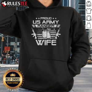 Alternative view of Awesome Proud Army Ranger Wife Flag American USA Military Veteran T-Shirt