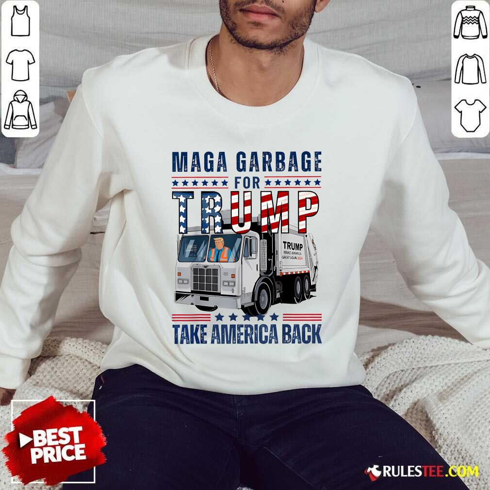 Awesome Proud Maga Garbage Trump Supporter Trump Garbage Truck T-Shirt - Image 4