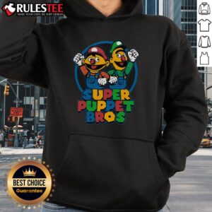 Alternative view of Awesome Puppet Bros Game Super Mario T-Shirt