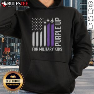 Alternative view of Awesome Purple Up For Military Flag USA Military Child Month T-Shirt