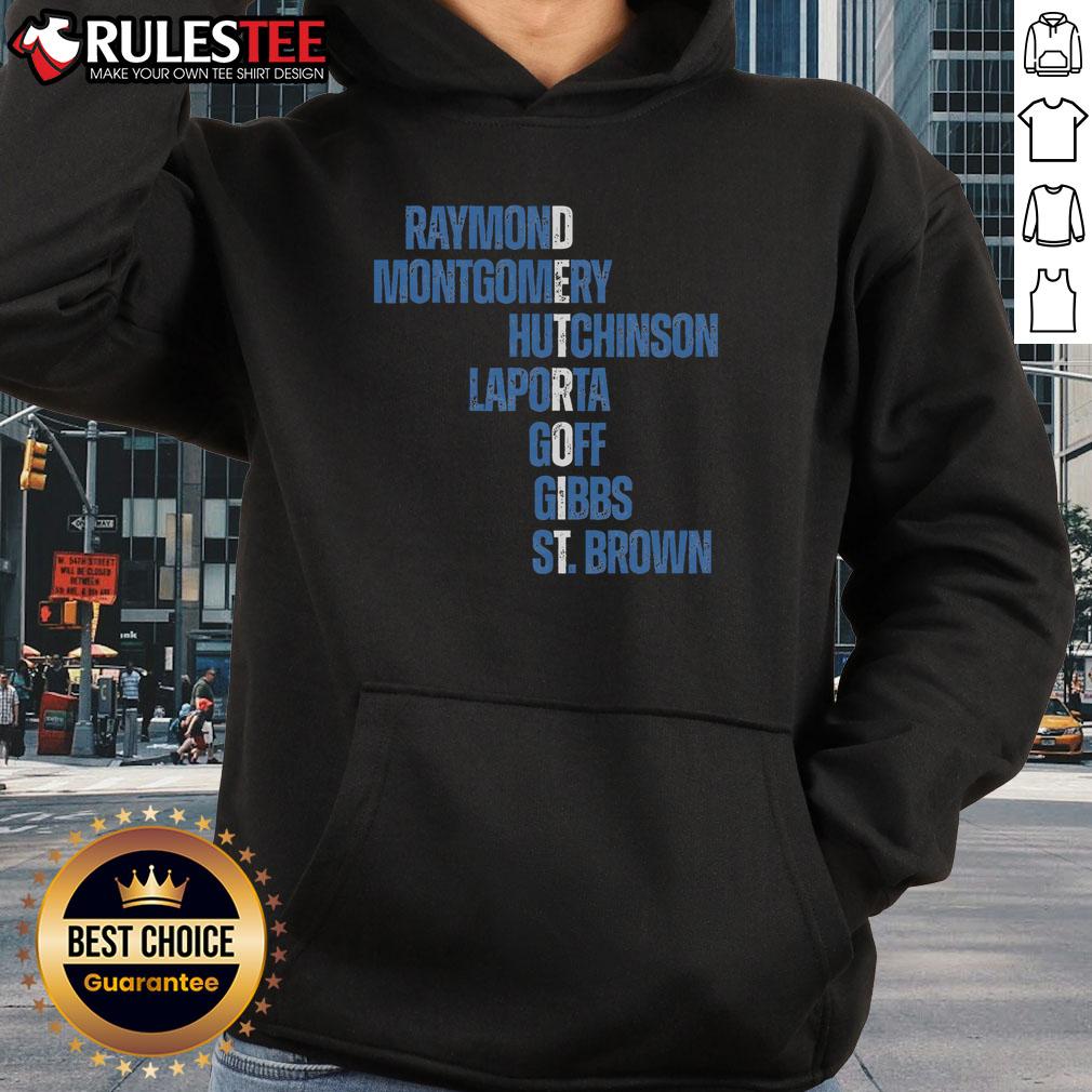 Awesome Raymond Montgomery Hutchinson Laporta Gibbs St Brown Detroit T-Shirt - Image 2