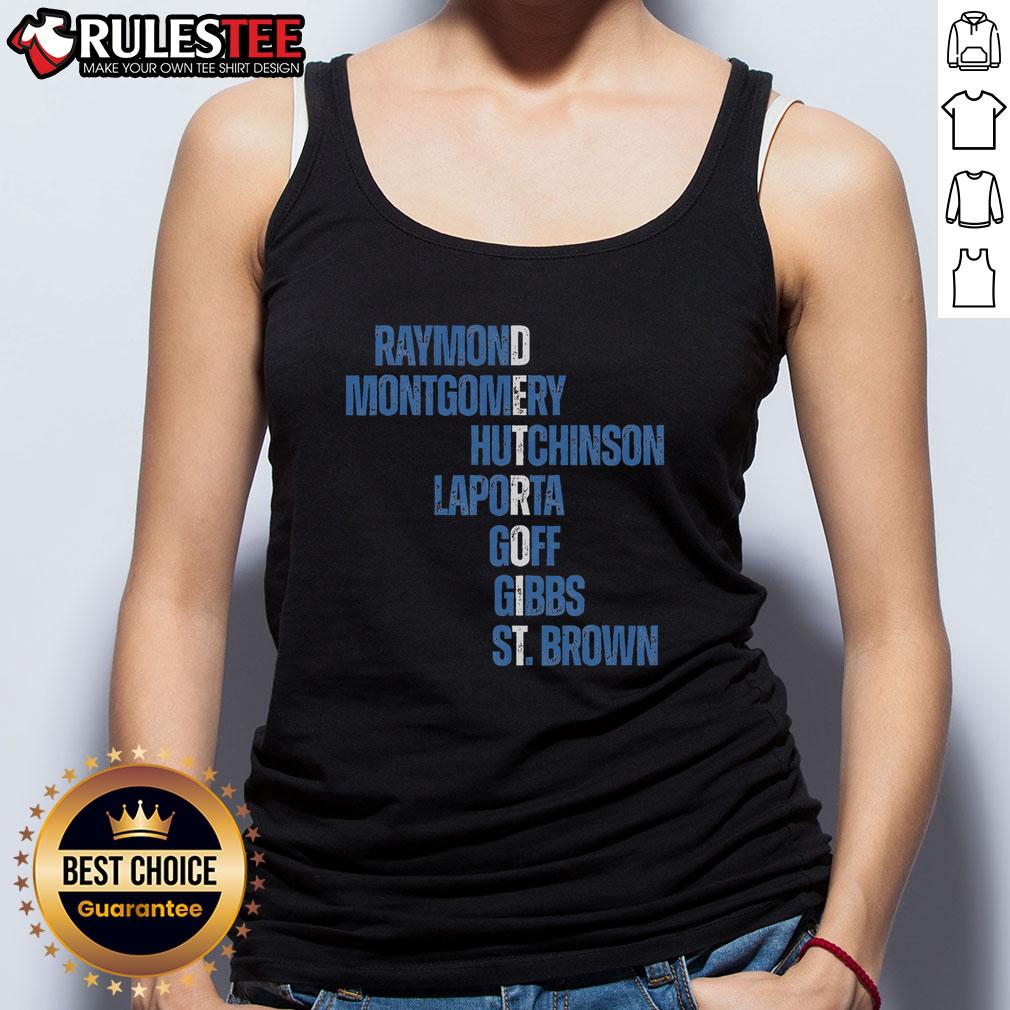 Awesome Raymond Montgomery Hutchinson Laporta Gibbs St Brown Detroit T-Shirt - Image 4