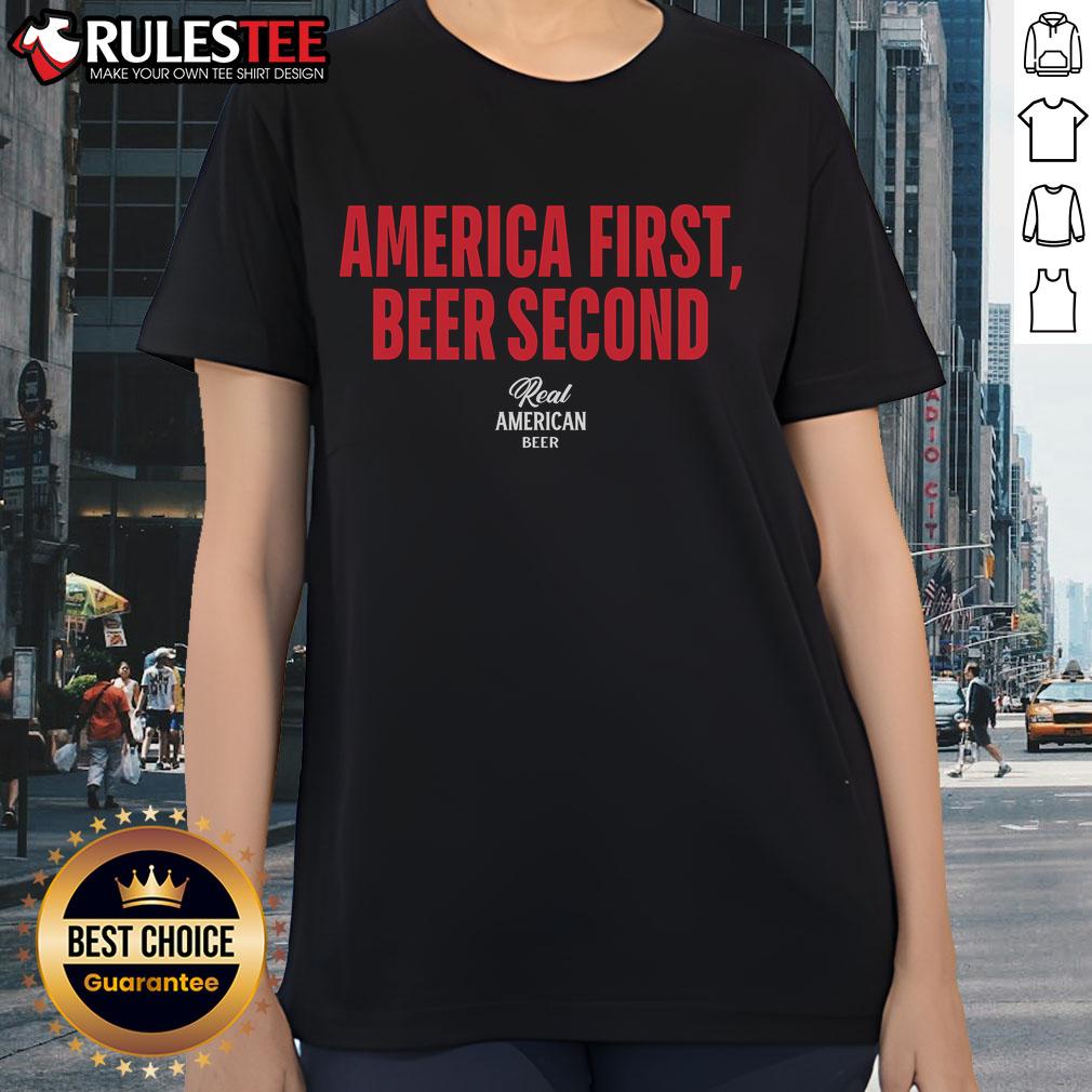 Awesome Real American Beer America First Beer Second T-Shirt - Image 3