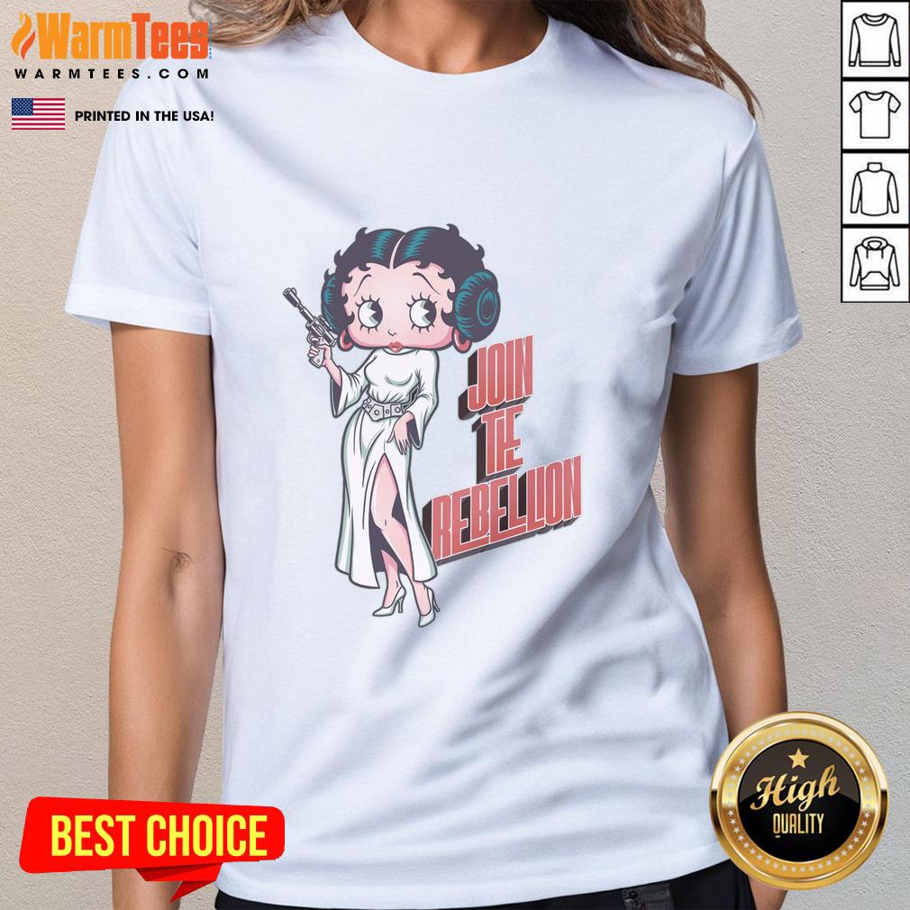 Awesome Rebel Pinup Join The Rebelion Retro Cartoon Princess Parody T-Shirt - Image 3